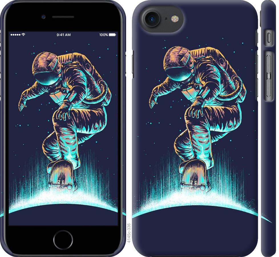

Чехол на iPhone 7 Космонавт на скейтборде