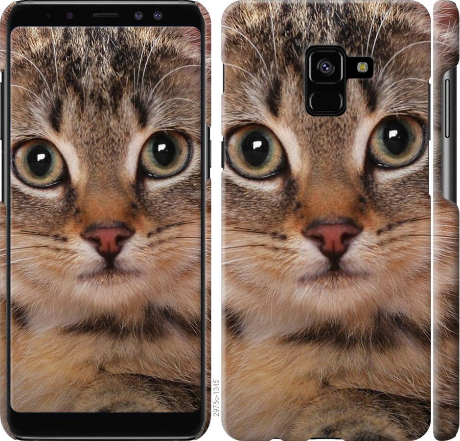 

Чехол на Samsung Galaxy A8 Plus 2018 A730F Полосатый котик
