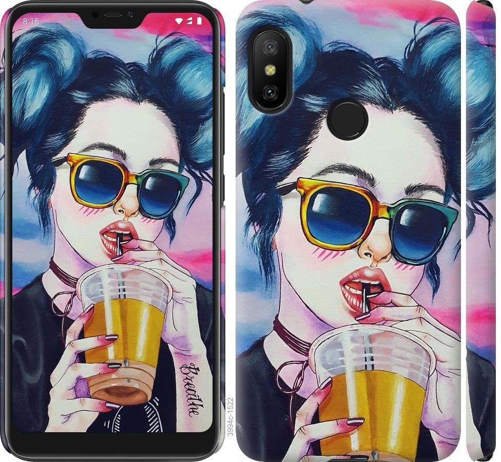 

Чехол на Xiaomi Redmi 6 Pro Арт-девушка в очках