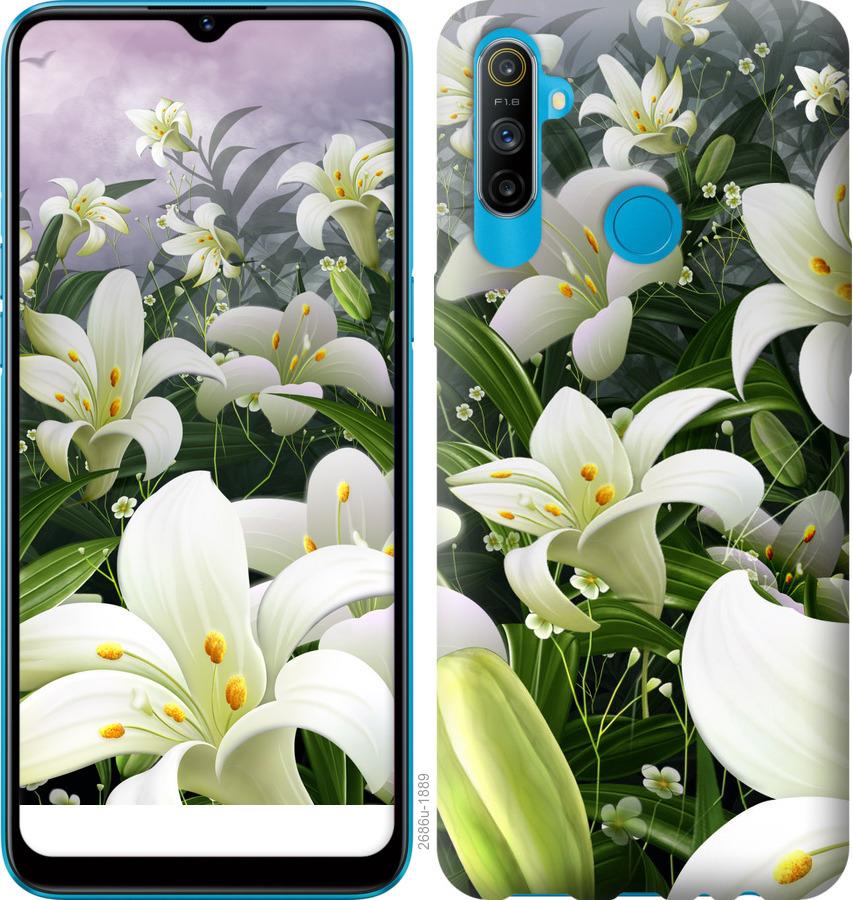 

Чохол на Realme C3 білі лілії