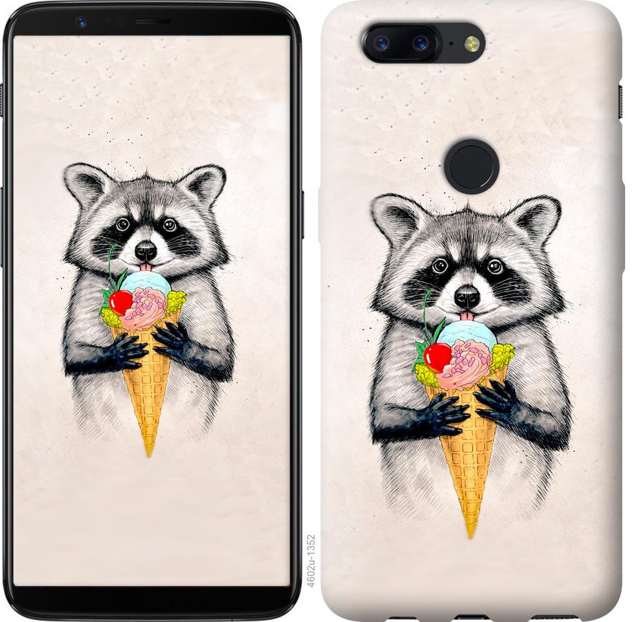 

Чохол на OnePlus 5T Єнот з морозивом