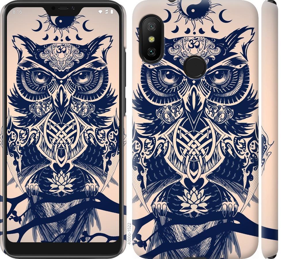 

Чехол на Xiaomi Redmi 6 Pro Узорчатая сова