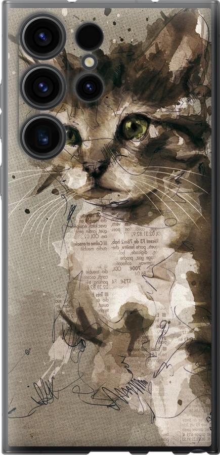Чохол на Samsung Galaxy S23 Ultra Кошеня з плям та ліній