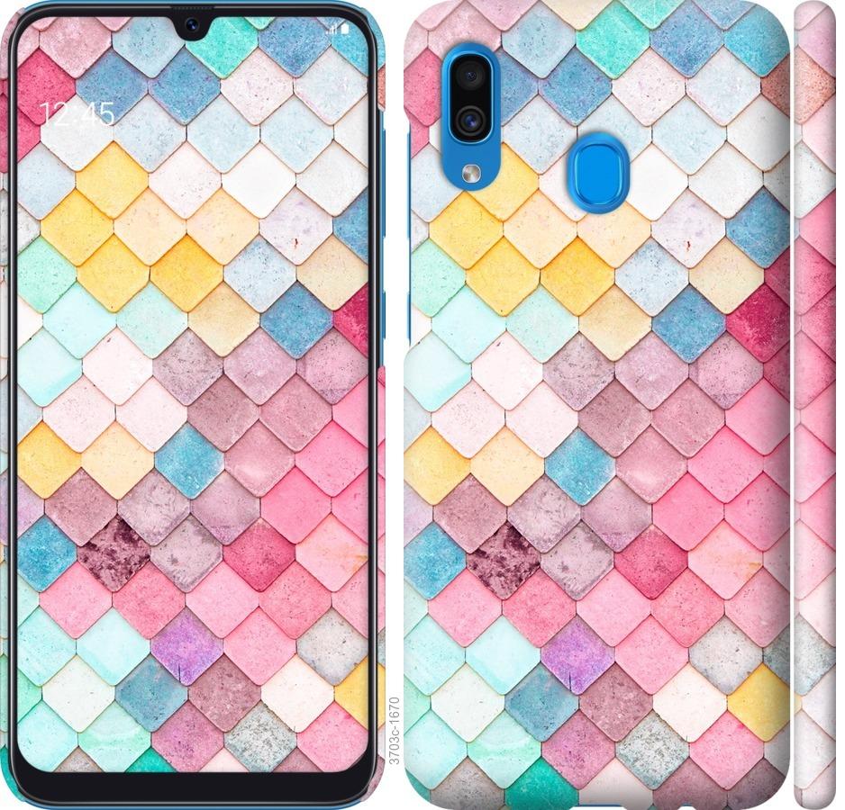 

Чехол на Samsung Galaxy A30 2019 A305F Красочная черепица