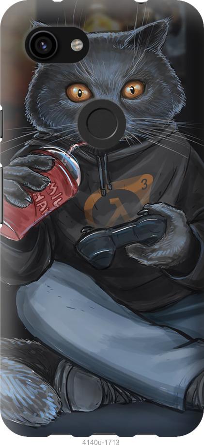 

Чехол на Google Pixel 3a XL gamer cat