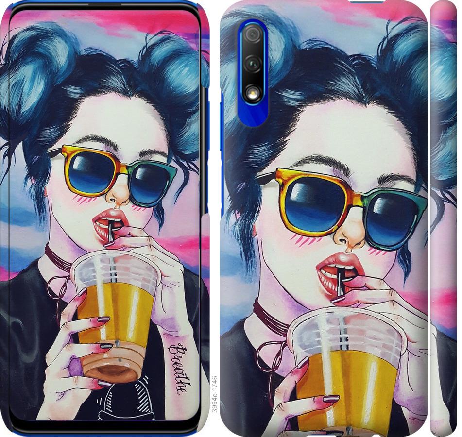 

Чехол на Huawei P Smart Pro Арт-девушка в очках