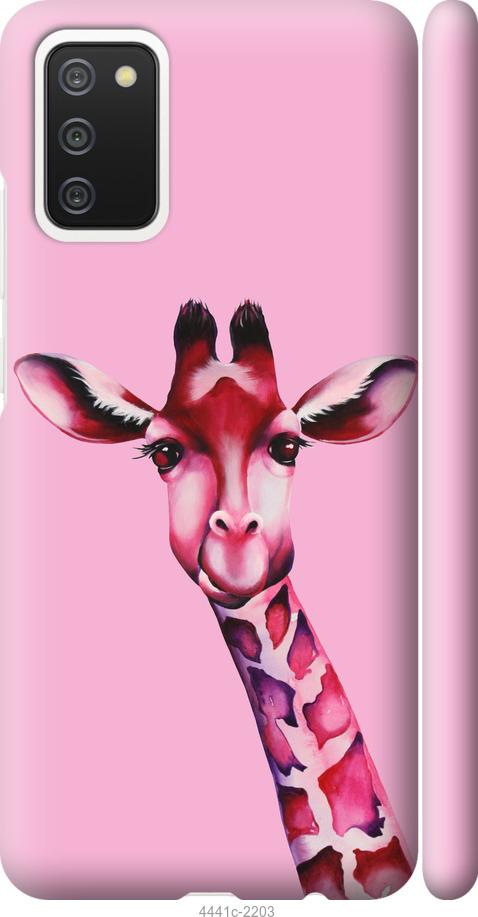 Чохол на Samsung Galaxy A03s A037F Рожева жирафа