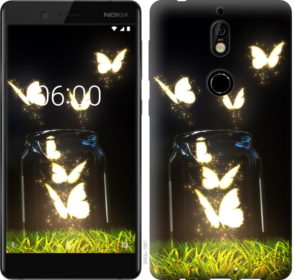 

Чохол на Nokia 7 Сяючі метелики
