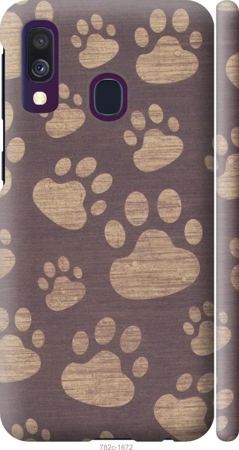 Чехол на Samsung Galaxy A40 2019 A405F Следы тигра