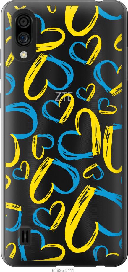 

Чехол на ZTE Blade A5 2020 Сердца UA