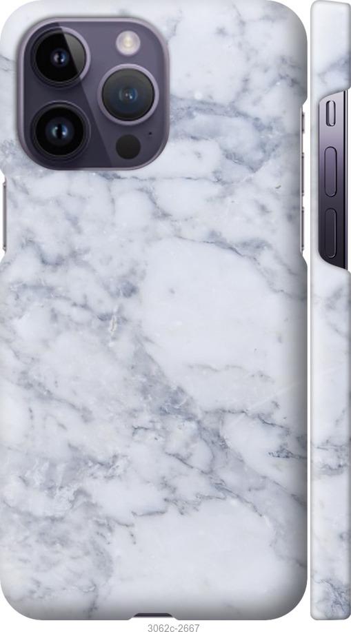 

Чохол на iPhone 14 Pro Max Блакитний мармур