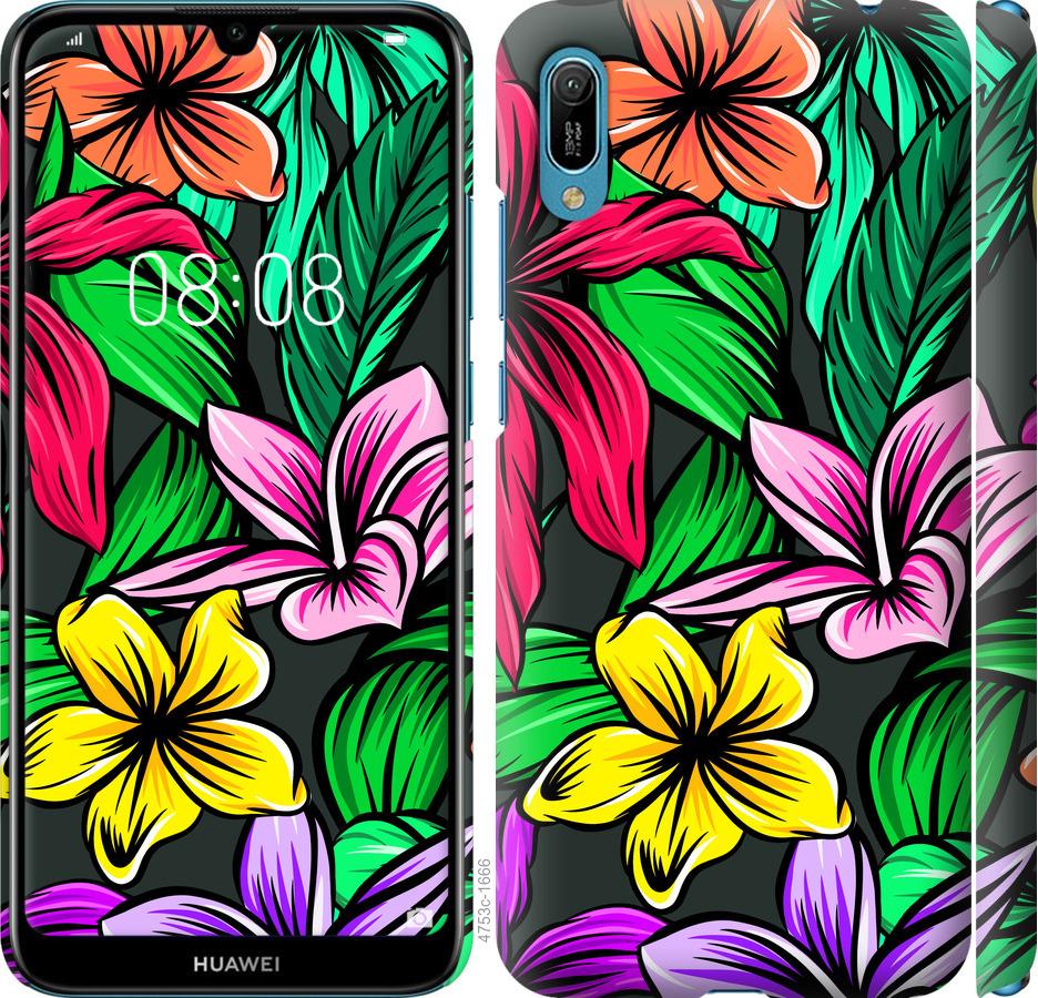 

Чехол на Huawei Y6 2019 Тропические цветы 1