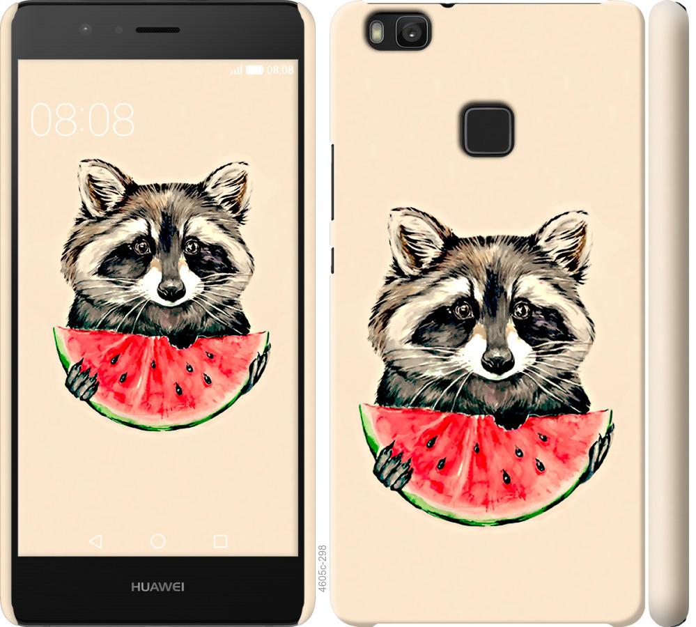 

Чехол на Huawei P9 Lite Енотик с арбузом
