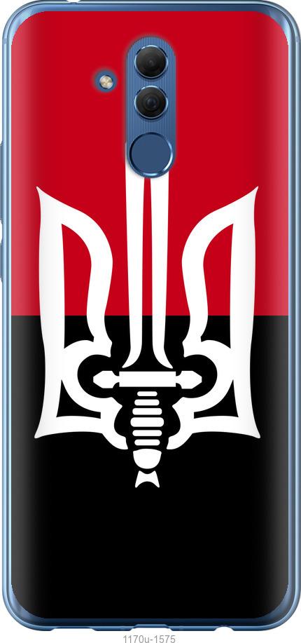 

Чехол на Huawei Mate 20 Lite Чорно-червоний прапор з тризубом