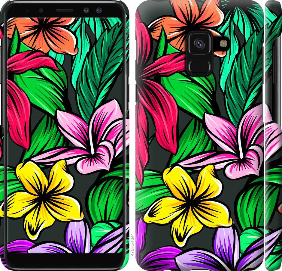 

Чехол на Samsung Galaxy A8 2018 A530F Тропические цветы 1