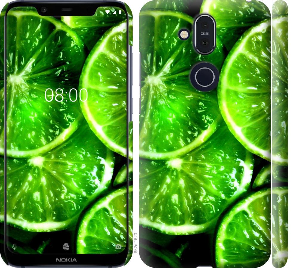 

Чохол на Nokia 8.1 Зелені часточки лимона