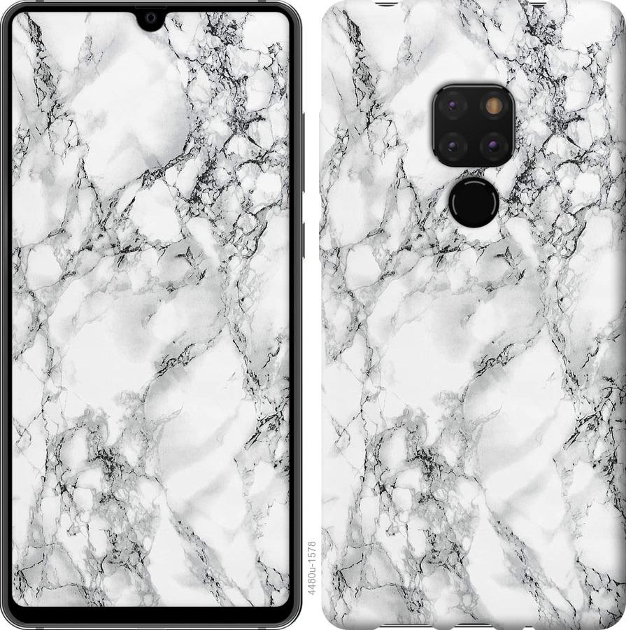 

Чохол на Huawei Mate 20 мармур білий