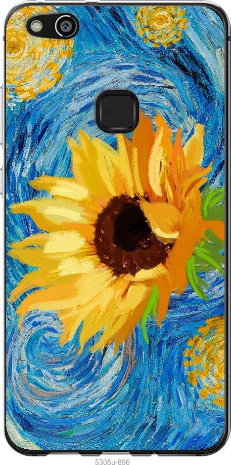 

Чохол на Huawei P10 Lite Квіти жовто-блакитні