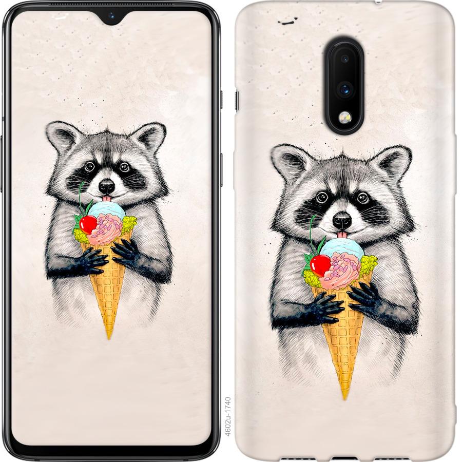 

Чохол на OnePlus 7 Єнот з морозивом