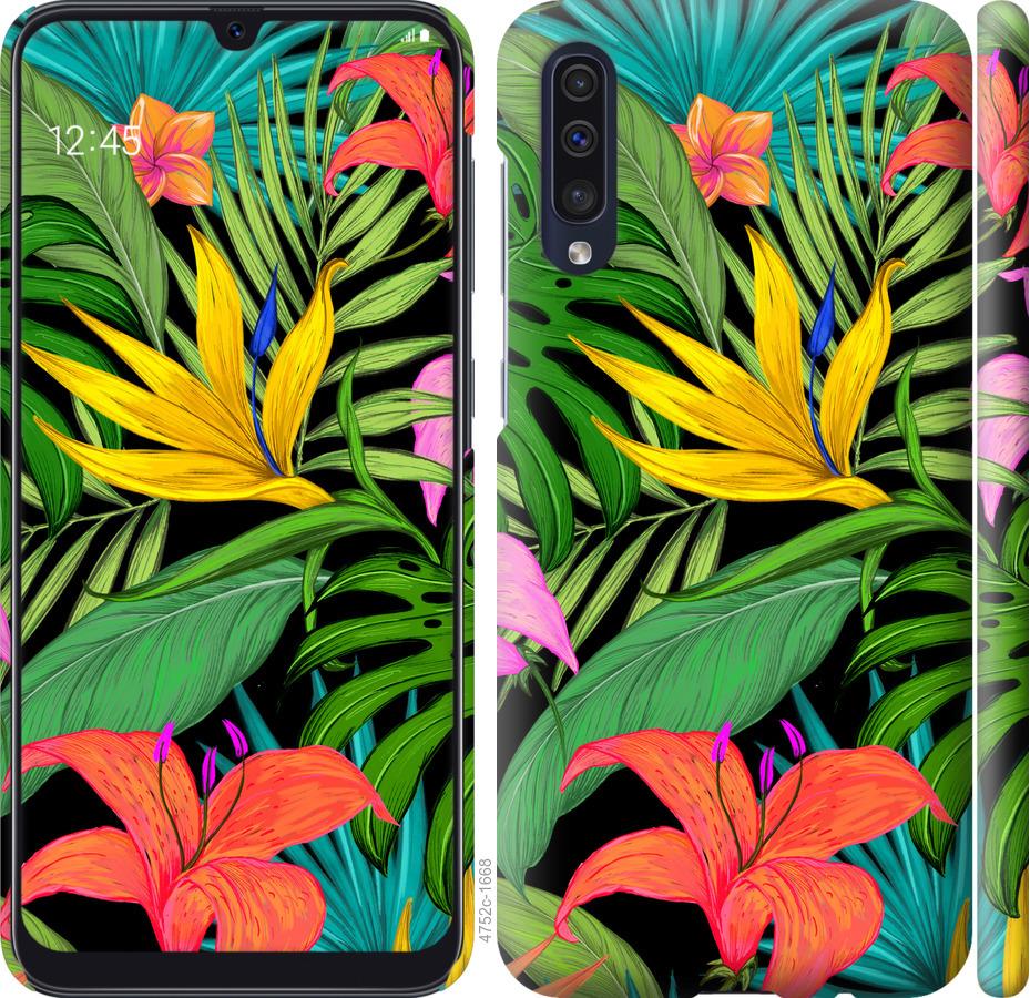 Чехол на Samsung Galaxy A50 2019 A505F Тропические листья 1