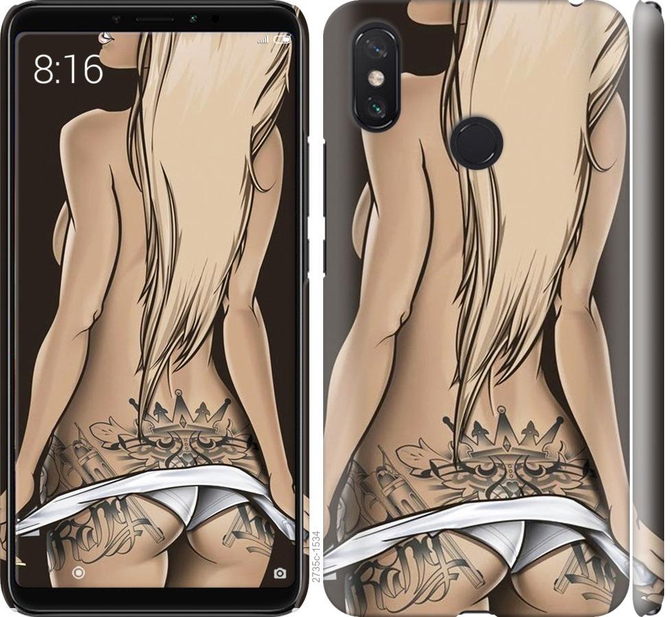 Чехол на Xiaomi Mi Max 3 Девушка с татуировкой
