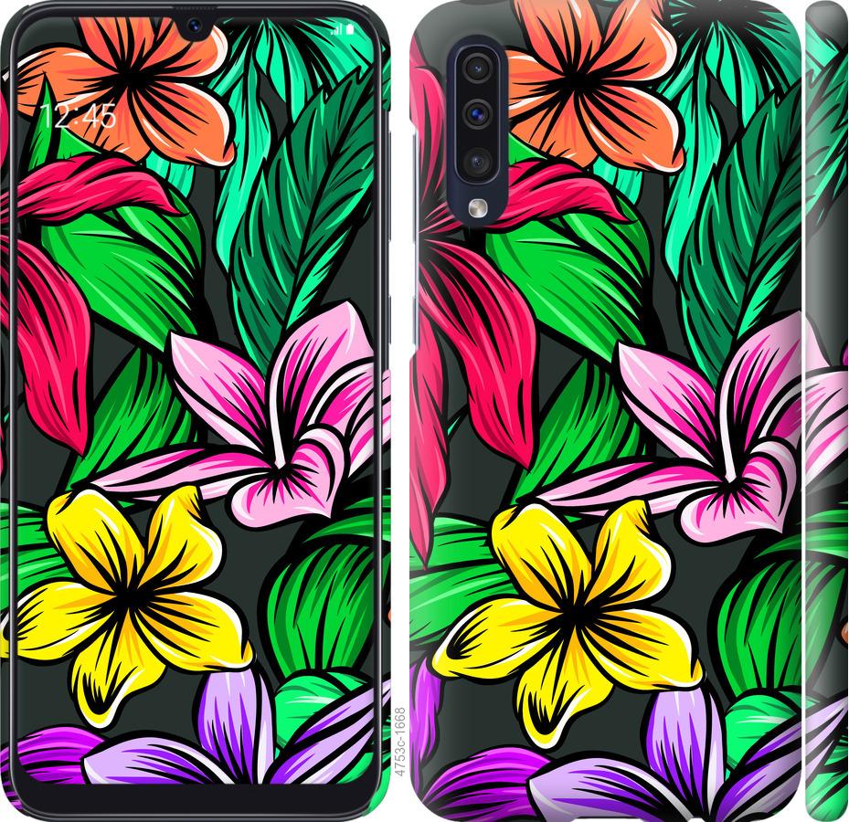 Чехол на Samsung Galaxy A50 2019 A505F Тропические цветы 1