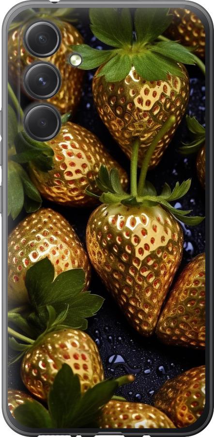 Чехол на Samsung Galaxy A54 A546E Золотая клубника