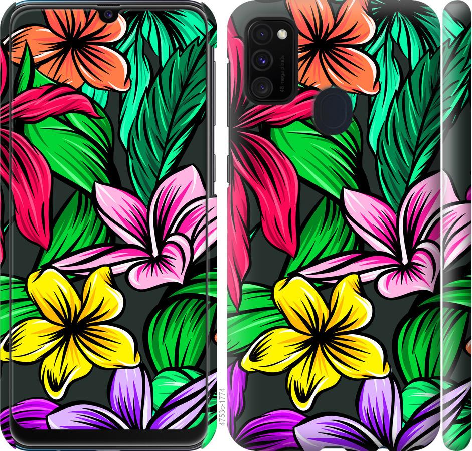 Чехол на Samsung Galaxy M30s 2019 Тропические цветы 1