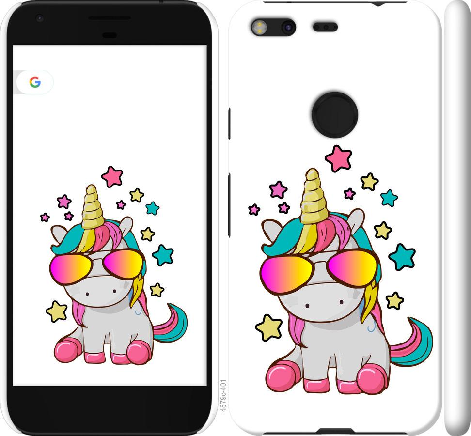 

Чехол на Google Pixel XL Единорог в очках