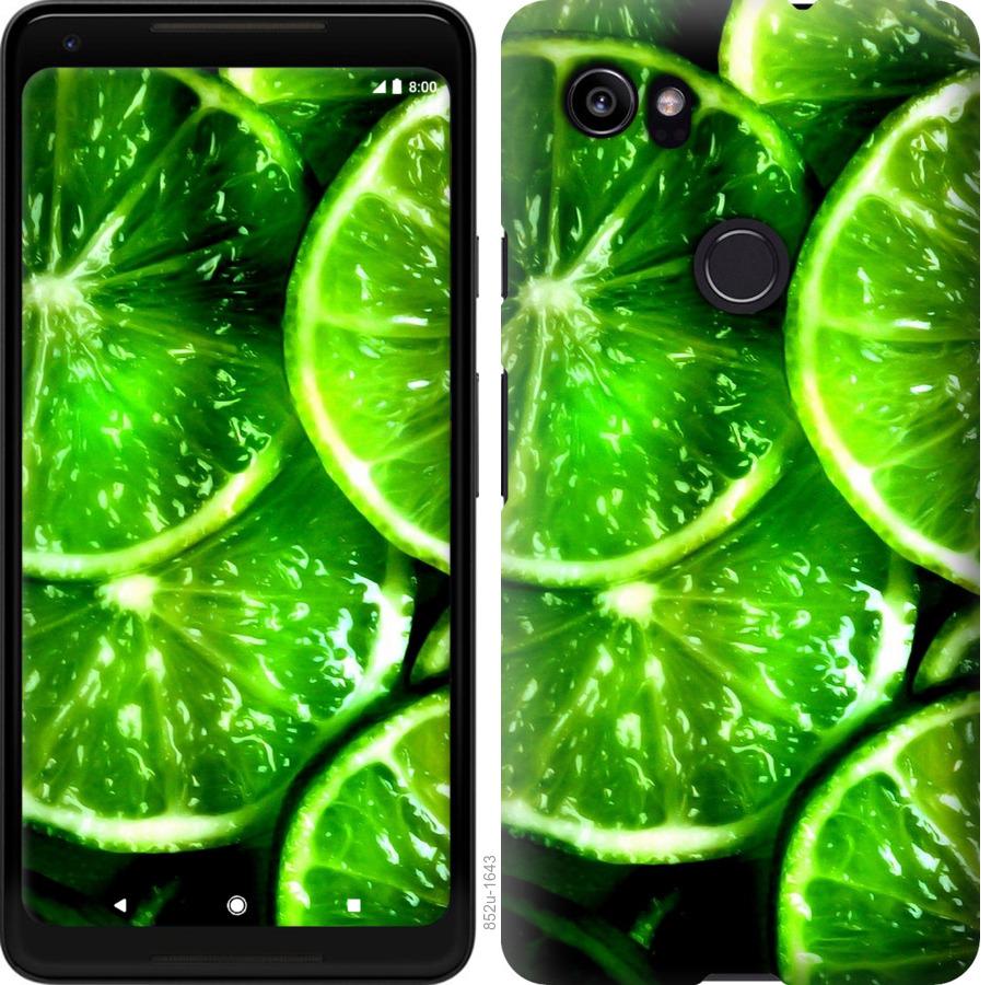 

Чохол на Google PixeL 2 XL Зелені часточки лимона
