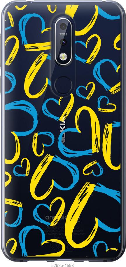 

Чехол на Nokia 7.1 Сердца UA