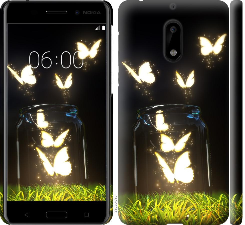 

Чохол на Nokia 6 Сяючі метелики