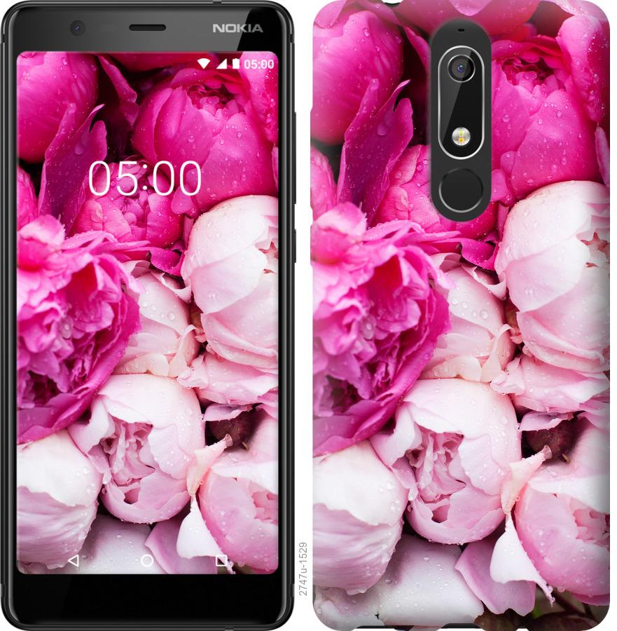 Чехол на Nokia 5.1 Розовые пионы
