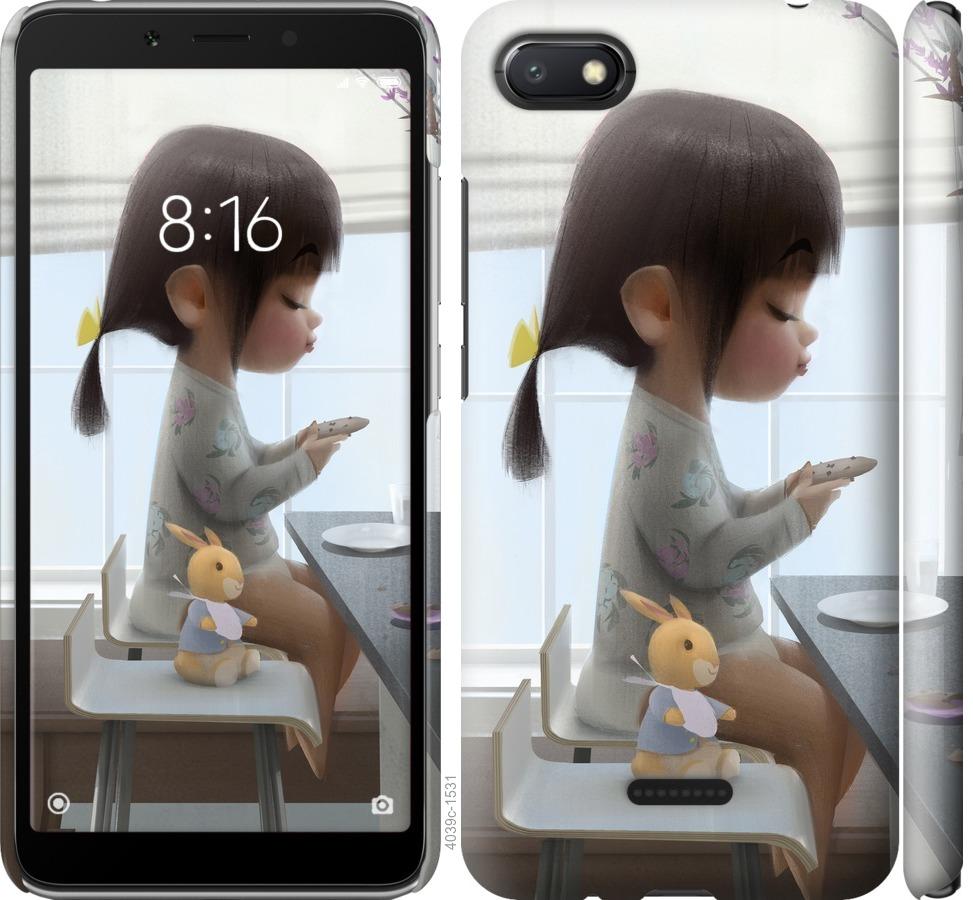 

Чехол на Xiaomi Redmi 6A Милая девочка с зайчиком