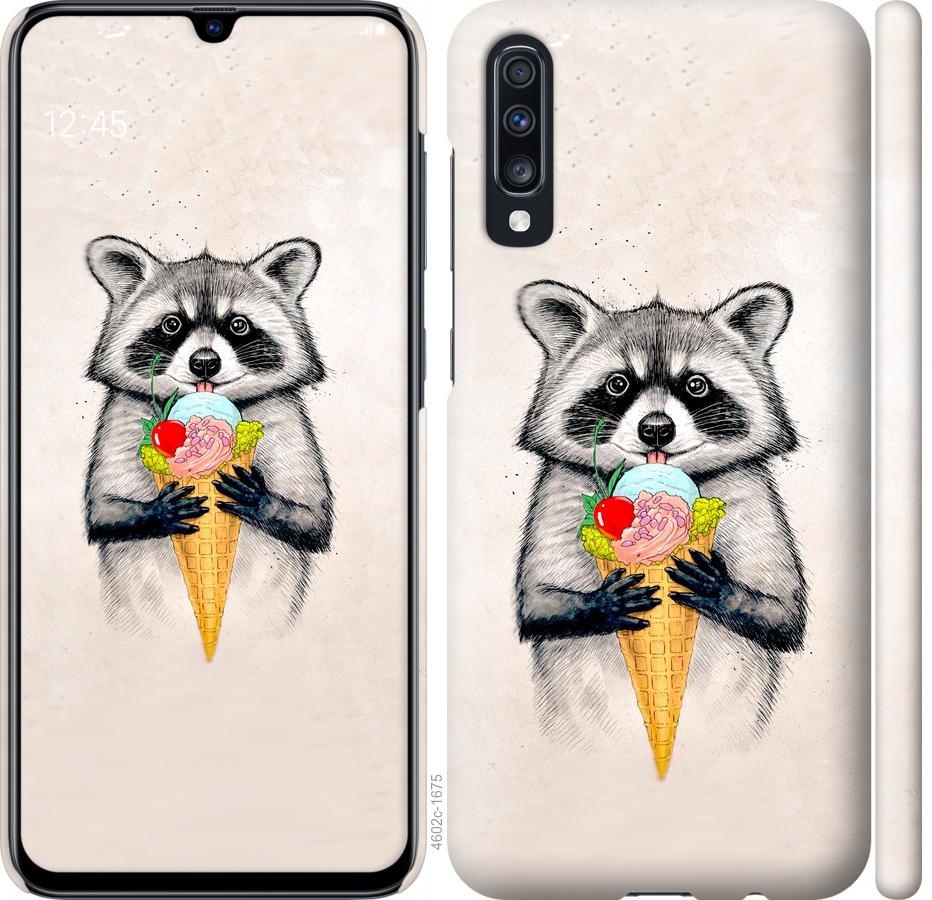 

Чохол на Samsung Galaxy A70 2019 A705F Єнот з морозивом