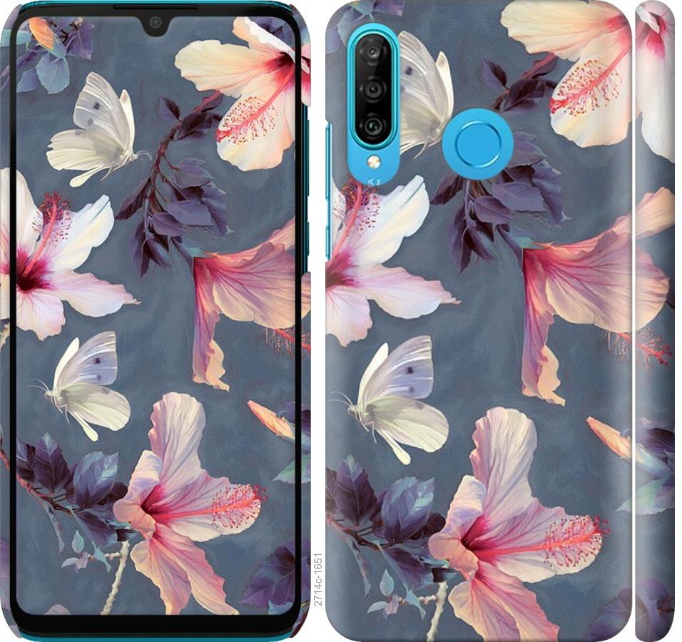

Чохол на Huawei P30 Lite Намальовані квіти