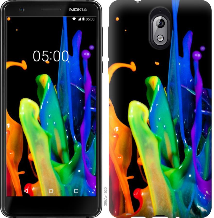 

Чохол на Nokia 3.1 бризки фарби