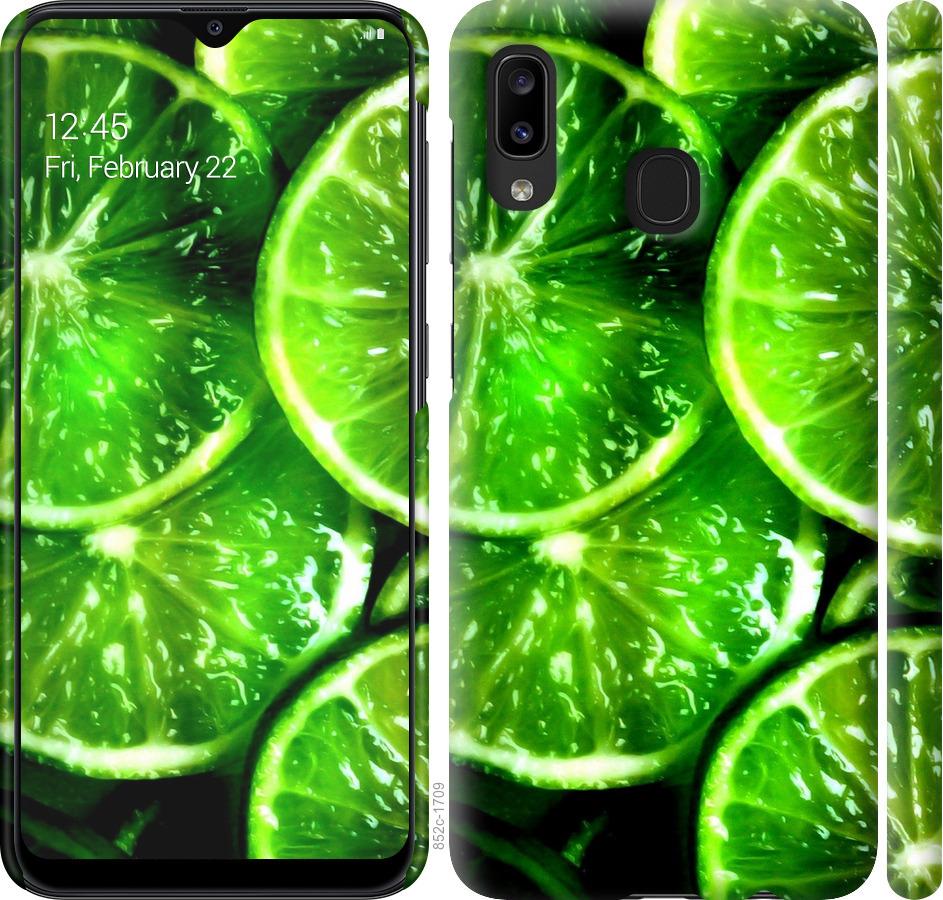Чохол на Samsung Galaxy A20e A202F Зелені часточки лимона