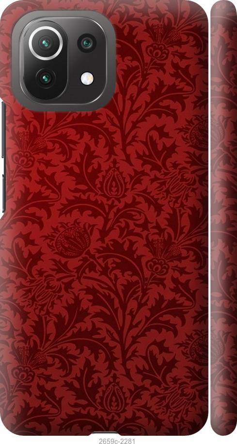 

Чехол на Xiaomi Mi 11 Lite Чехол цвета бордо