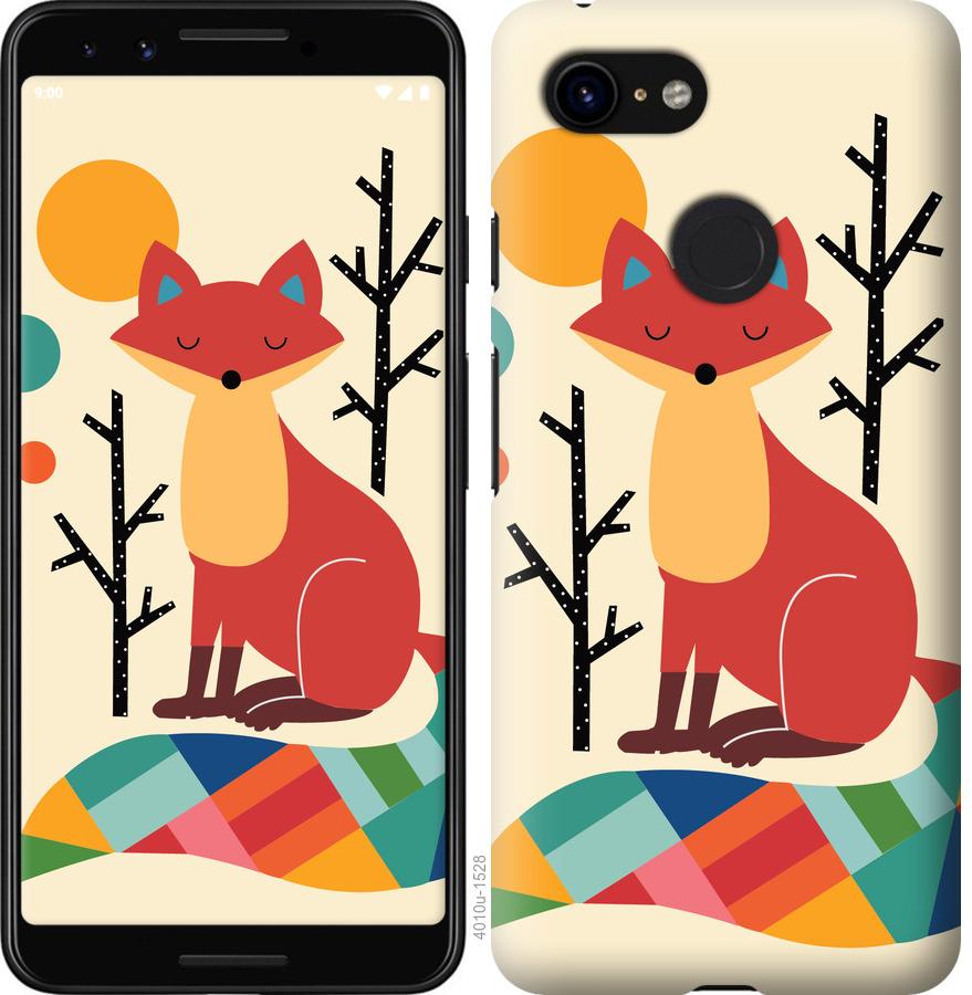 

Чехол на Google Pixel 3 Rainbow fox