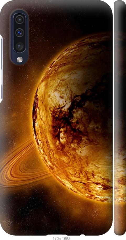 Чехол на Samsung Galaxy A50 2019 A505F Жёлтый Сатурн