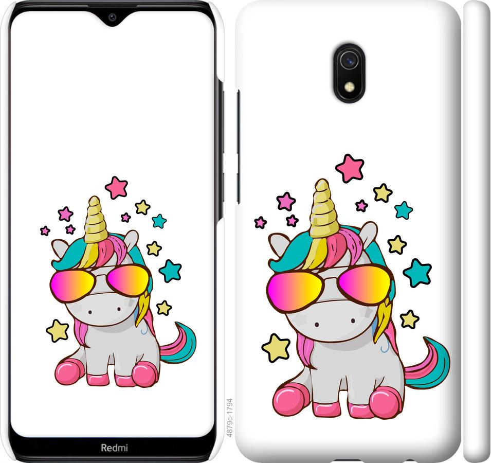 

Чехол на Xiaomi Redmi 8A Единорог в очках