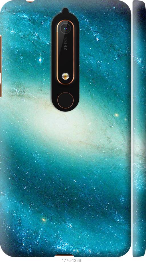 

Чехол на Nokia 6 2018 Голубая галактика