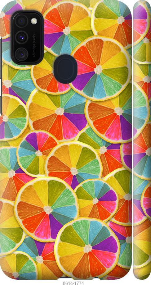 Чохол на Samsung Galaxy M30s 2019 Різнокольорові часточки лимона