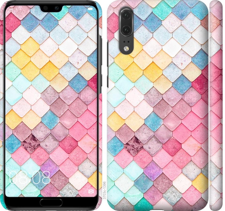 

Чехол на Huawei P20 Красочная черепица