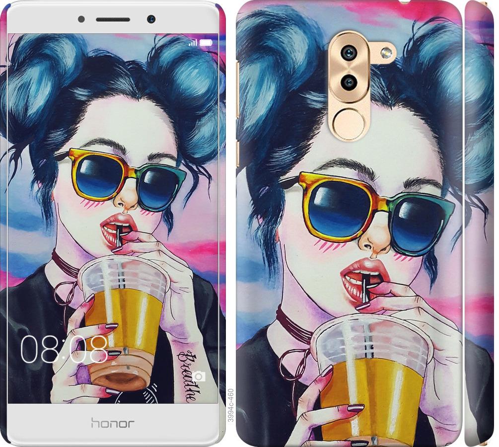 

Чехол на Huawei Mate 9 Lite Арт-девушка в очках