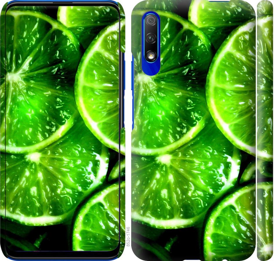 Чехол на Huawei P Smart Pro Зелёные дольки лимона