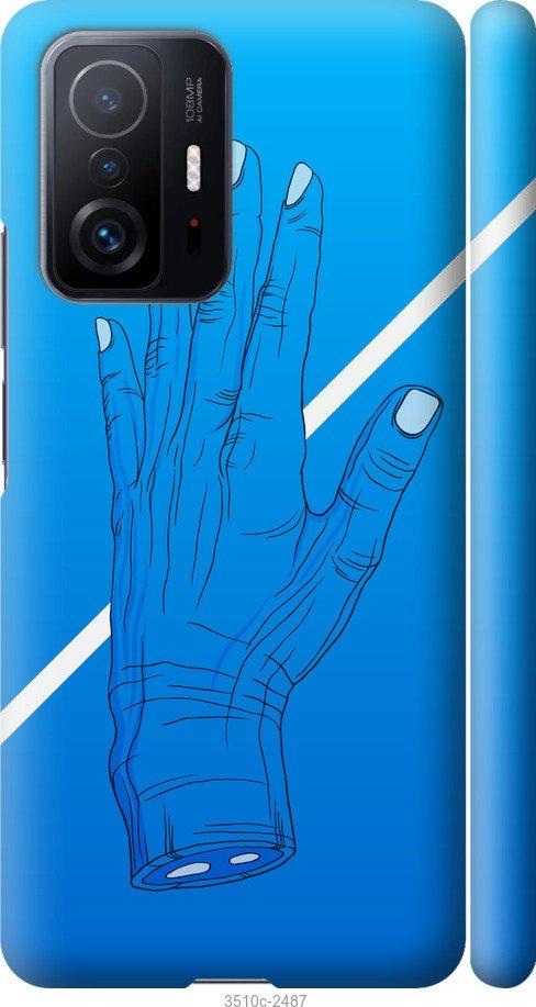 

Чехол на Xiaomi 11T Pro Синий, Рука, Линия, Градиент, Зомби, Глубина