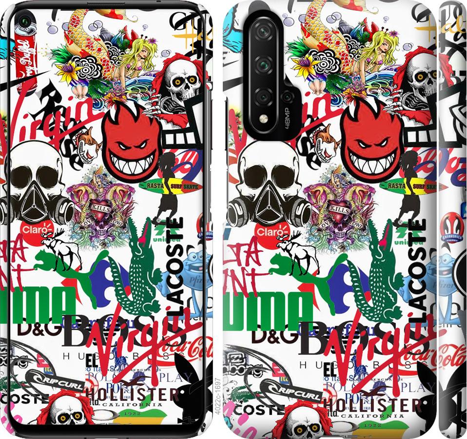 

Чохол на Huawei Nova 5T Many different logos