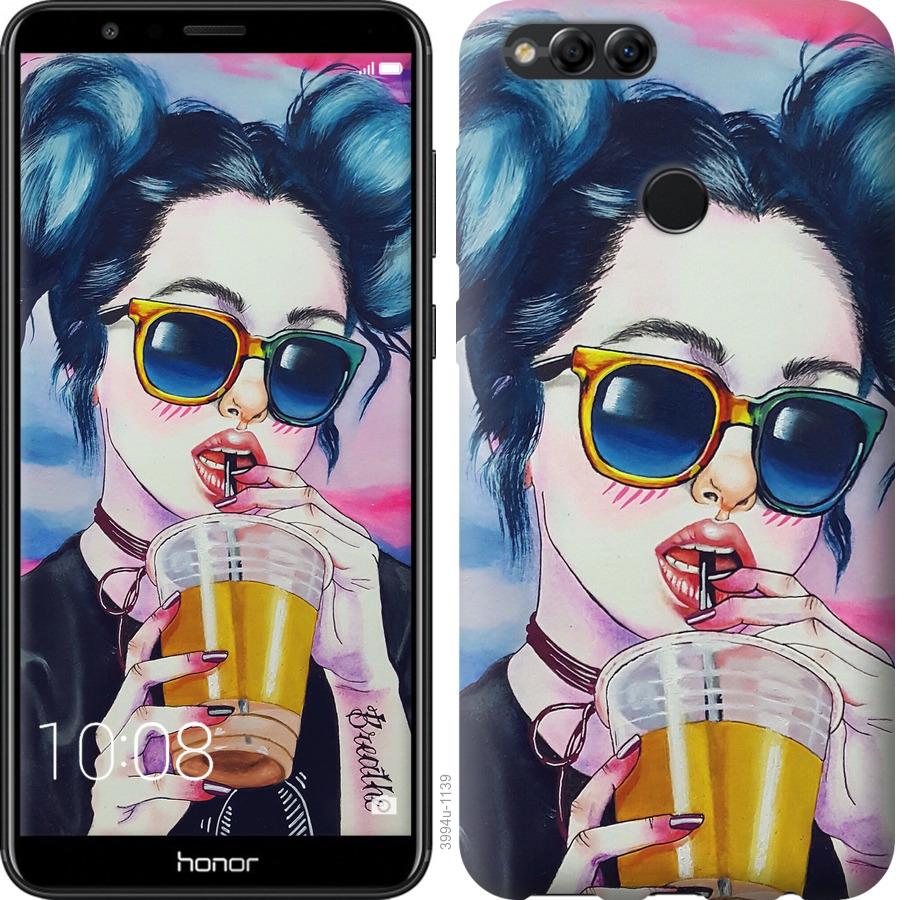 

Чехол на Huawei Honor 7X Арт-девушка в очках